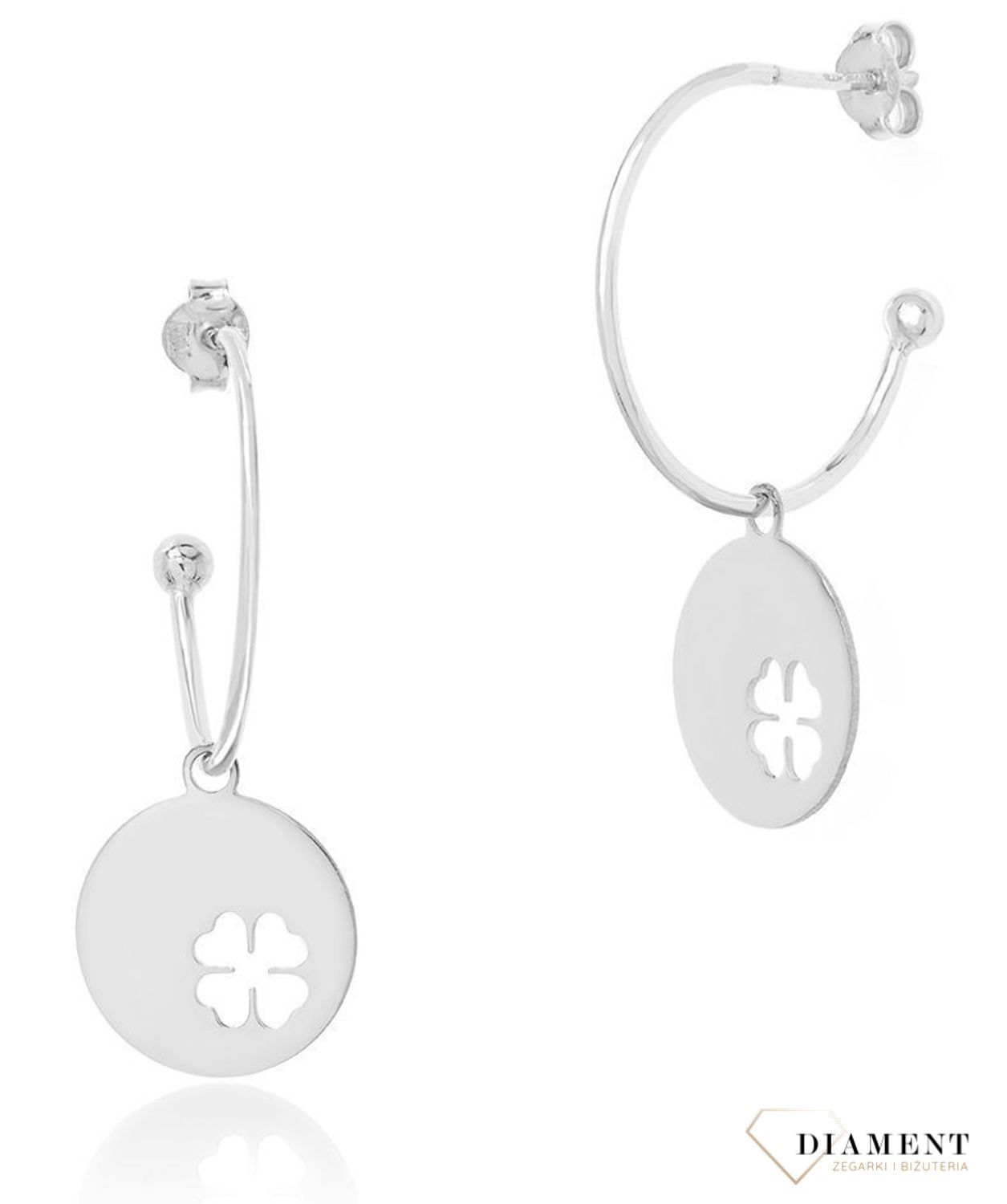 Kolczyki srebrne kółka Dallacqua ✓Srebrne Kolczyki Damskie w Sklepie z Biżuterią zegarki-diament.pl✓Piękne i Eleganckie Kolczyki dla  wysyłka✓.jpg